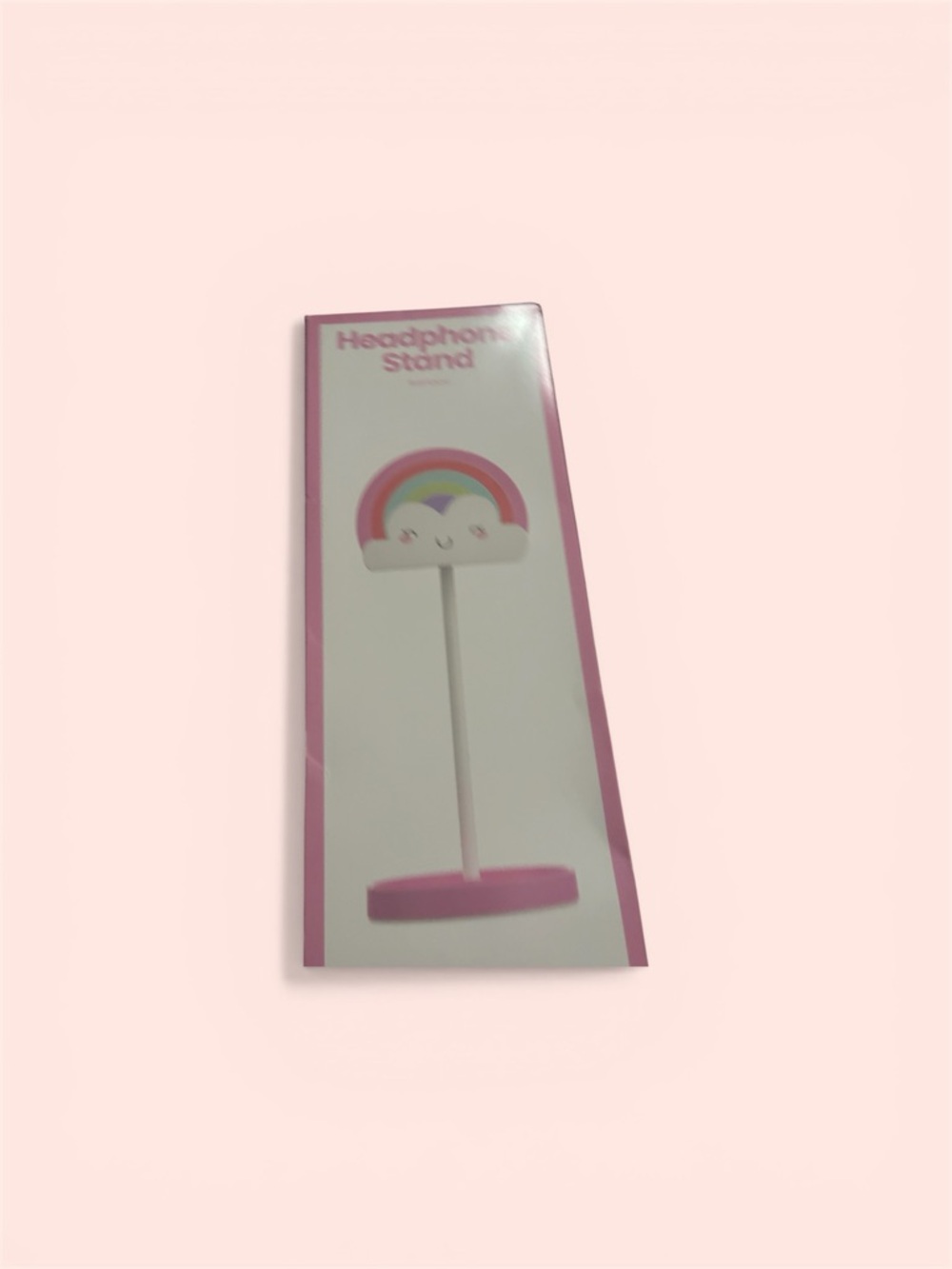 Kids Pink Rainbow Headphone Stand this is a headphone stand